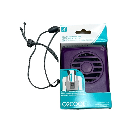 O2COOL DELUXE BATTERY POWERED NECKLACE FAN WITH LANYARD - NEW IN BOX - Picture 6 of 6